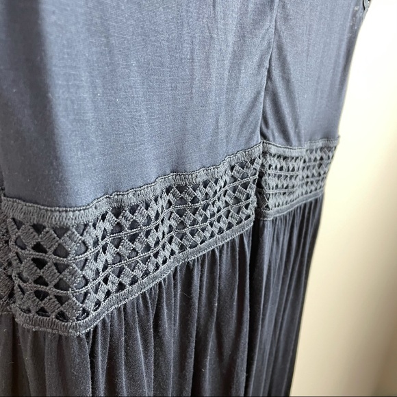 H&M Navy Crocheted Maxi Dress Medium - Picture 13 of 15